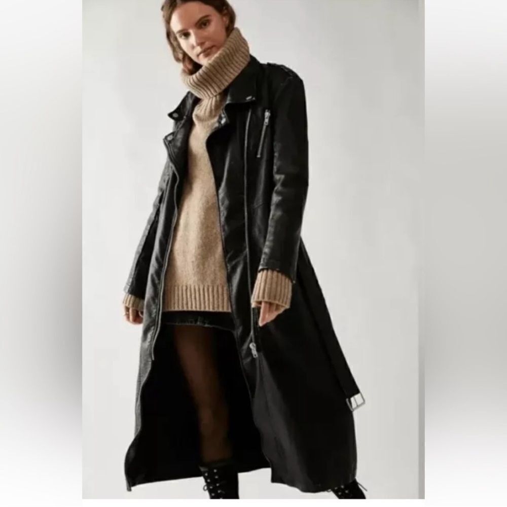 Free People We the Free Isabelle stunning Vegan Leather Jacket/ size L